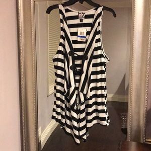 NWT Living Doll draped-front sweater vest X-Large